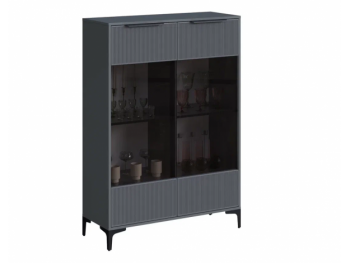 Шкаф со стеклом Кимберли графит (Handis) в Ивделе - ivdel.mebel-e96.ru