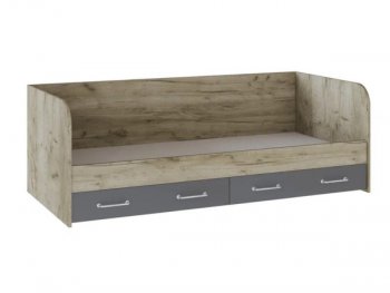 Кровать с ящиками Колибри Лофт дуб серый (Текс) в Ивделе - ivdel.mebel-e96.ru