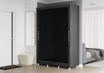 Шкаф-купе 2000 мм Комфорт BLACK EDITION (Стиль) в Ивделе - ivdel.mebel-e96.ru