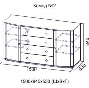 Комод №2 (1500) SV-Мебель в Ивделе - ivdel.mebel-e96.ru