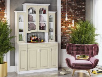 Буфет Констанция 4-х створчатый Фисташковый (Миф) в Ивделе - ivdel.mebel-e96.ru