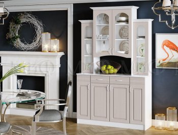 Буфет Констанция 4-х створчатый Мускат (Миф) в Ивделе - ivdel.mebel-e96.ru