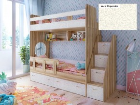 Кровать 2-х ярусная Юниор 1 с бортиком (800*1900) в Ивделе - ivdel.mebel-e96.ru