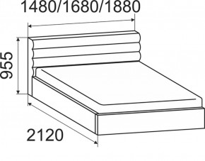 Кровать Альба с подъемным механизмом 1400*2000 в Ивделе - ivdel.mebel-e96.ru