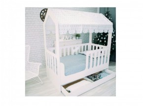 Кровать-домик детская с ящиком 800*1600 (Белый) в Ивделе - ivdel.mebel-e96.ru | фото