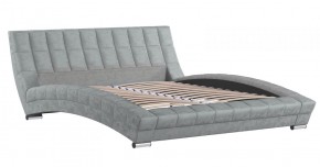 Кровать двойная Оливия 1600 (светло-серый) (НиК) в Ивделе - ivdel.mebel-e96.ru