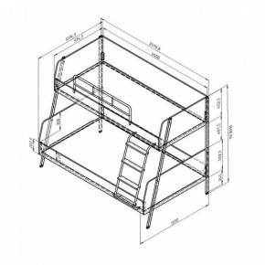 Кровать двухъярусная Дельта Лофт-20.02.04 Белый в Ивделе - ivdel.mebel-e96.ru