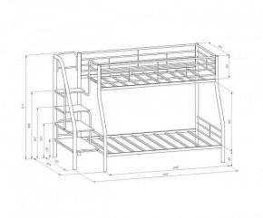 Кровать двухъярусная Толедо-1 Черный/Венге в Ивделе - ivdel.mebel-e96.ru