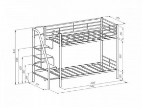 Кровать двухъярусная Толедо-П с полкой Черный/Венге в Ивделе - ivdel.mebel-e96.ru