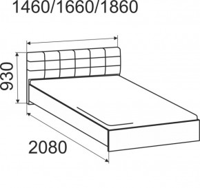 Кровать интерьерная Лита с латами 1800*2000 в Ивделе - ivdel.mebel-e96.ru