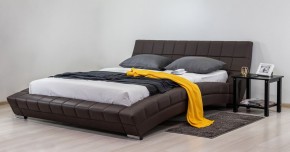 Кровать двуспальная Оливия 1600 (темно-коричневый) (НиК) в Ивделе - ivdel.mebel-e96.ru