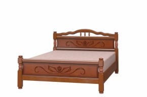Кровать из массива Карина-5 Орех (БМ) в Ивделе - ivdel.mebel-e96.ru