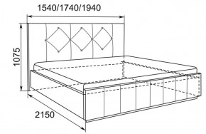 Кровать Лина с подъемным механизмом 1400*2000 в Ивделе - ivdel.mebel-e96.ru