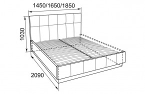 Кровать Локарно с латами 1400*2000 в Ивделе - ivdel.mebel-e96.ru