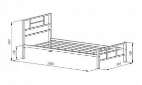 Кровать металлическая Кадис Коричневый в Ивделе - ivdel.mebel-e96.ru