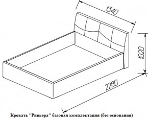 Кровать Ривьера (Белый) (МЛК) в Ивделе - ivdel.mebel-e96.ru
