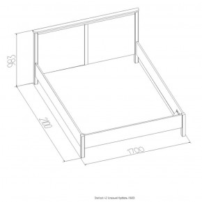 Кровать Шерлок 1800 орех 1600*2000 в Ивделе - ivdel.mebel-e96.ru