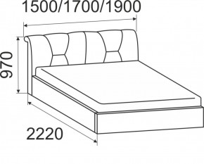 Кровать Соната с подъемным механизмом 1400*2000 в Ивделе - ivdel.mebel-e96.ru