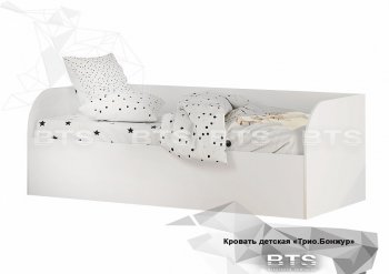 Кровать детская с подъемным механизмом Трио КРП-01 Белый (БТС) в Ивделе - ivdel.mebel-e96.ru | фото
