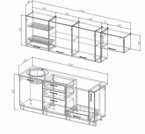 Кухонный гарнитур Лофт 2550 в Ивделе - ivdel.mebel-e96.ru