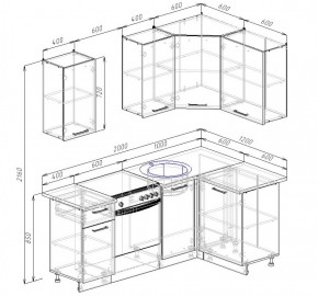 Кухонный гарнитур угловой Вегас 2000*1200 в Ивделе - ivdel.mebel-e96.ru