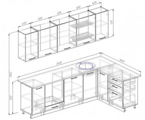 Кухонный гарнитур угловой Вегас 2600*1600 в Ивделе - ivdel.mebel-e96.ru