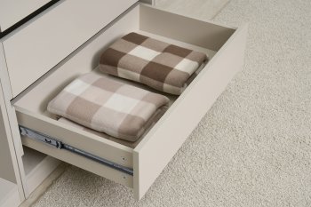 Гардеробная/шкаф 4000 мм Ларго №1 открытая Кашемир (Миф) в Ивделе - ivdel.mebel-e96.ru