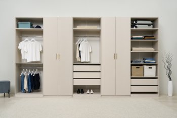 Гардеробная/шкаф 4000 мм Ларго №4 Кашемир (Миф) в Ивделе - ivdel.mebel-e96.ru