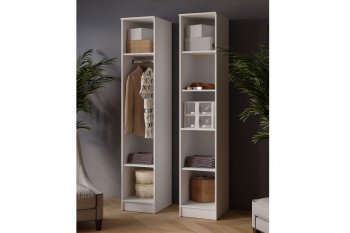 Пенал 400 мм Ларс белый/ателье свет. (Микон) в Ивделе - ivdel.mebel-e96.ru