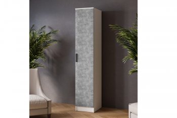 Пенал 400 мм Ларс белый/ателье свет. (Микон) в Ивделе - ivdel.mebel-e96.ru