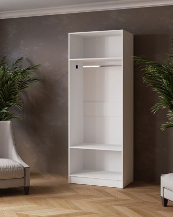 Шкаф 800 мм Ларс без зеркал белый (Микон) в Ивделе - ivdel.mebel-e96.ru