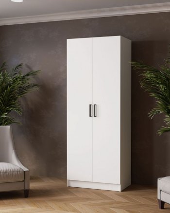 Шкаф 800 мм Ларс без зеркал белый (Микон) в Ивделе - ivdel.mebel-e96.ru