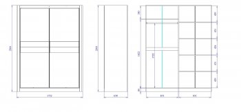Шкаф-купе 1750 мм 2-х дверный Лацио (СБК) в Ивделе - ivdel.mebel-e96.ru