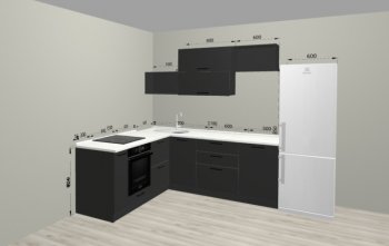 Угловой кухонный гарнитур Санвут 1516х2100 мм в Ивделе - ivdel.mebel-e96.ru