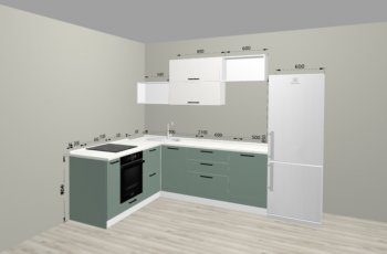 Угловой кухонный гарнитур Санвут 1516х2100 мм в Ивделе - ivdel.mebel-e96.ru