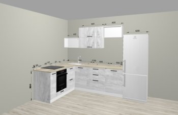 Угловой кухонный гарнитур Санвут 1516х2100 мм в Ивделе - ivdel.mebel-e96.ru
