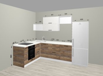 Угловой кухонный гарнитур Санвут 1516х2100 мм в Ивделе - ivdel.mebel-e96.ru
