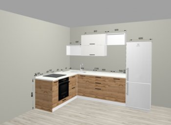 Угловой кухонный гарнитур Санвут 1516х2100 мм в Ивделе - ivdel.mebel-e96.ru