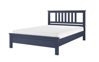 Кровать из массива Лаура темный лазурный (БМ) в Ивделе - ivdel.mebel-e96.ru