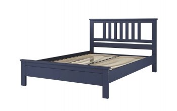 Кровать из массива Лаура темный лазурный (БМ) в Ивделе - ivdel.mebel-e96.ru