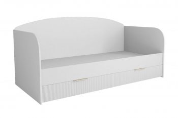 Кровать Лавис ДКД 2000.1 с ящиками белый софт (ДСВ) в Ивделе - ivdel.mebel-e96.ru