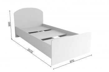 Кровать Лавис КРД 900.1 белый софт (ДСВ) в Ивделе - ivdel.mebel-e96.ru