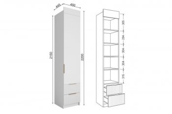 Набор детской мебели Лавис модульный белый софт (ДСВ) в Ивделе - ivdel.mebel-e96.ru