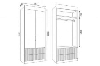 Набор детской мебели Лавис модульный белый софт (ДСВ) в Ивделе - ivdel.mebel-e96.ru