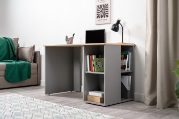 Стол письменный Лайт 12.163. серый (Моби) в Ивделе - ivdel.mebel-e96.ru
