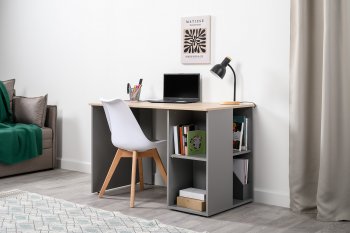 Стол письменный Лайт 12.163. серый (Моби) в Ивделе - ivdel.mebel-e96.ru