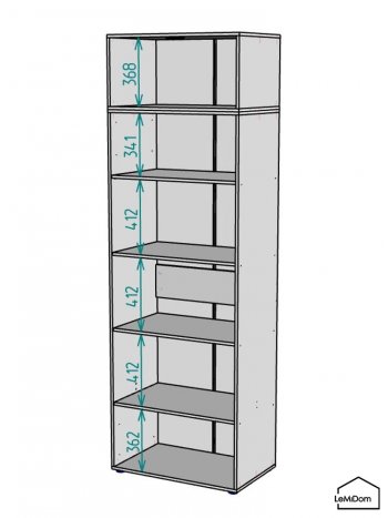Шкаф с антресолью 800 мм Linnea MHR-2A-2 2450х800х510 (Графит-М 11.1.25) в Ивделе - ivdel.mebel-e96.ru