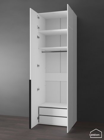 Шкаф с антресолью 800 мм Linnea MHR-2A-3 2450х800х510 (Белый-М 11.1.2) в Ивделе - ivdel.mebel-e96.ru