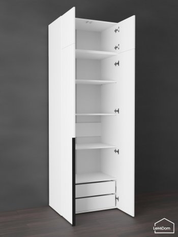 Шкаф с антресолью 800 мм Linnea MHR-2A-4 2450х800х510 (Белый-М 11.1.2) в Ивделе - ivdel.mebel-e96.ru