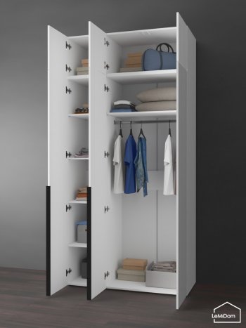 Шкаф с антресолью 1200 мм Linnea MHR-3A-1 2450х1200х510 (Белый-М 11.1.2) в Ивделе - ivdel.mebel-e96.ru
